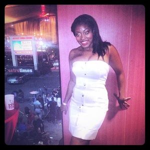 Tuxedo Dress with Black Sash!